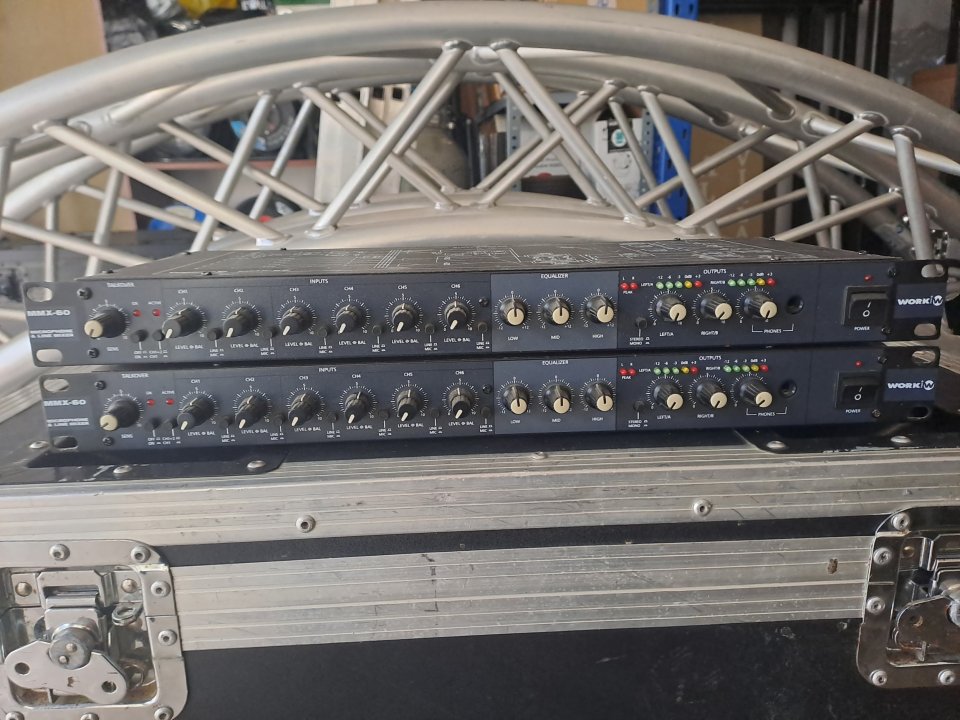 Lote Dos Mesa De Mezclas Work MMX 60 Formato Rack (Necesita Repaso)