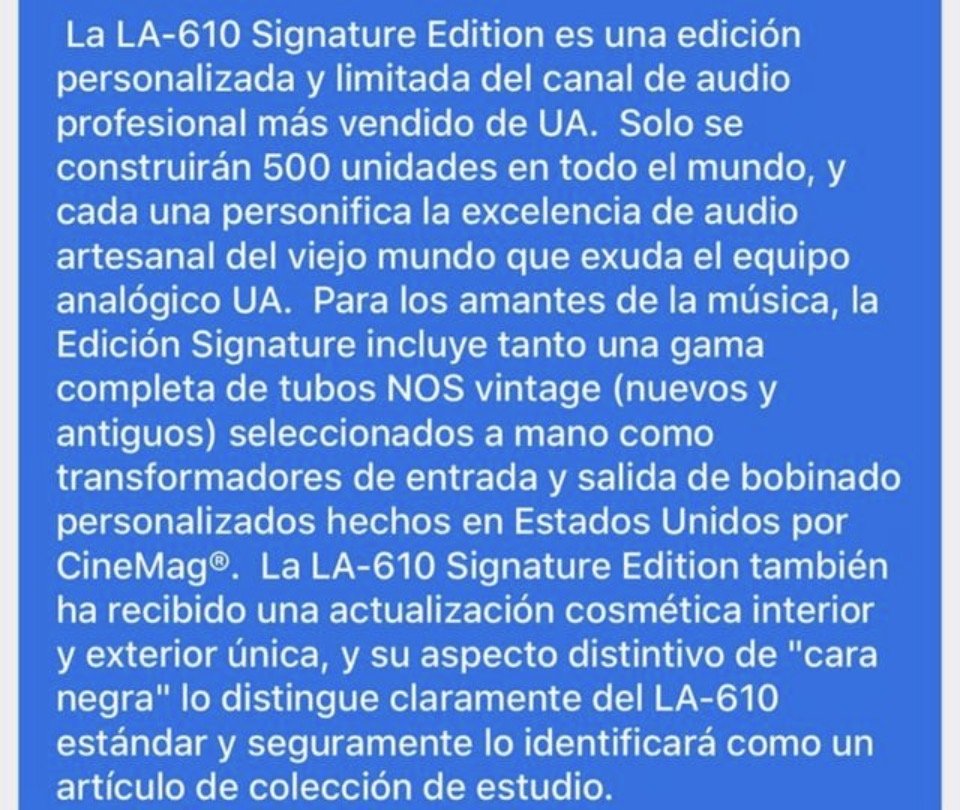 Universal Audio LA 610 "special edition"