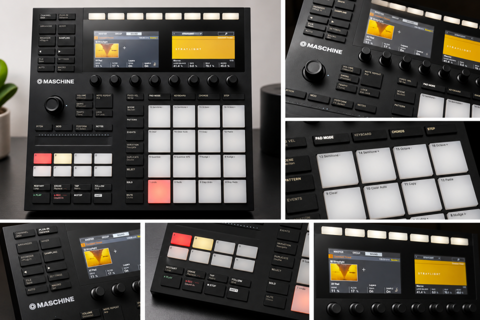 NI Maschine MK3 – Impecable – Caja, accesorios, software y librerías de segunda mano · Madrid · 320 €