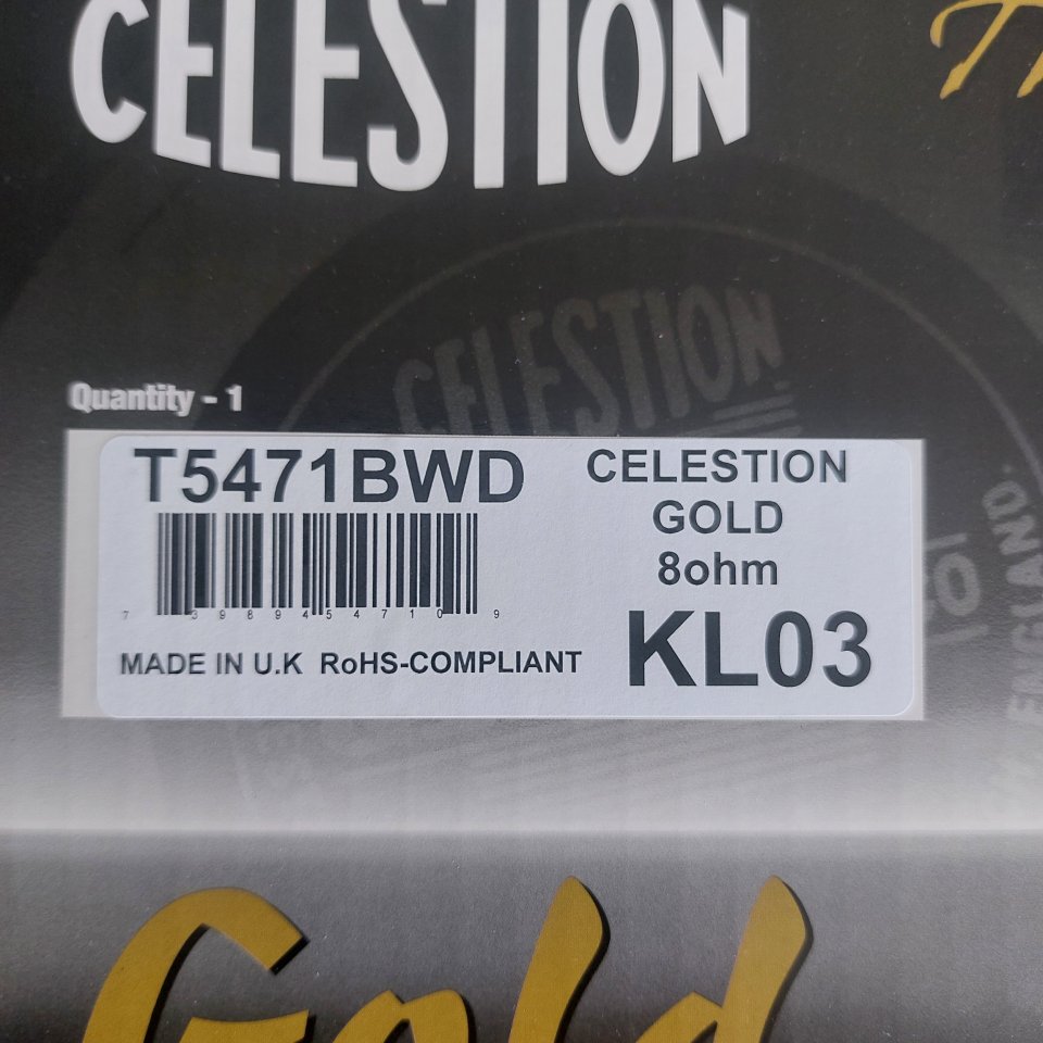 Altavoz Celestion Gold Alnico 12", 8ohm de segunda mano · Foto 2 de 2 · Sevilla · 200 €