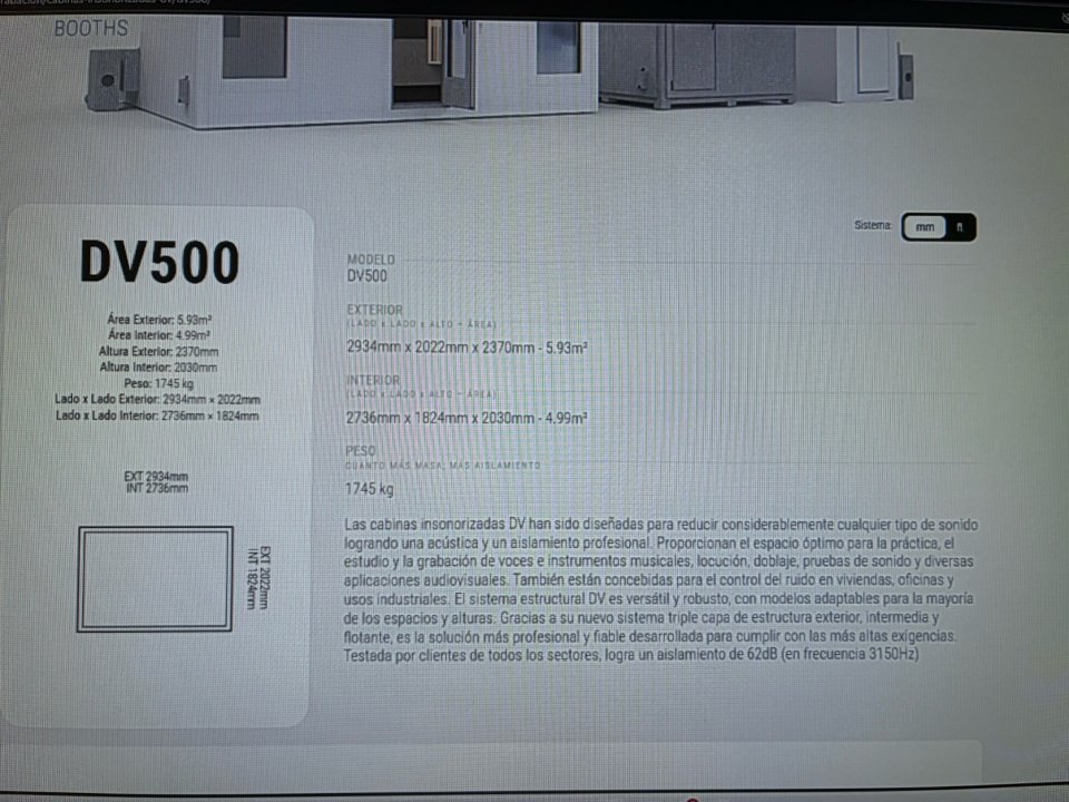 Demvox DV500 cabina estudio de segunda mano · Foto 1 de 8 · Madrid · 6500 €