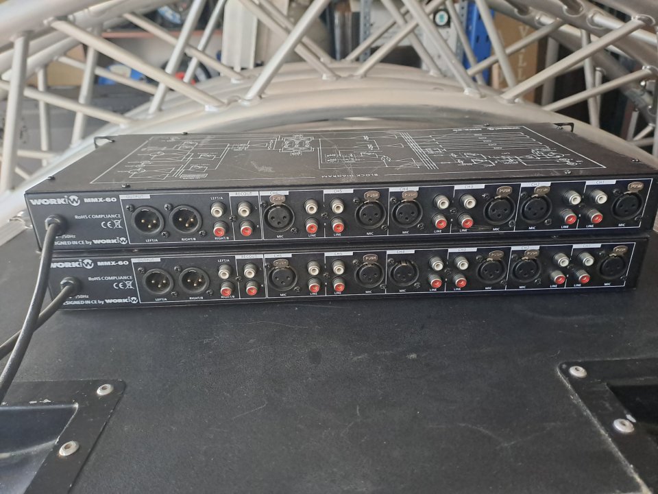 Lote Dos Mesa De Mezclas Work MMX 60 Formato Rack (Necesita Repaso)
