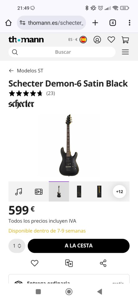 Preciosa Schecter Demon 06 modificada