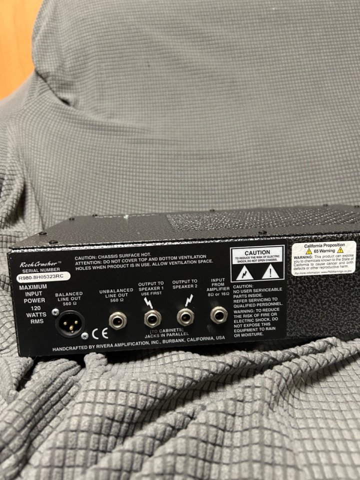 Rivera Rockcrusher de segunda mano · Foto 4 de 4 · Valencia · 350 €