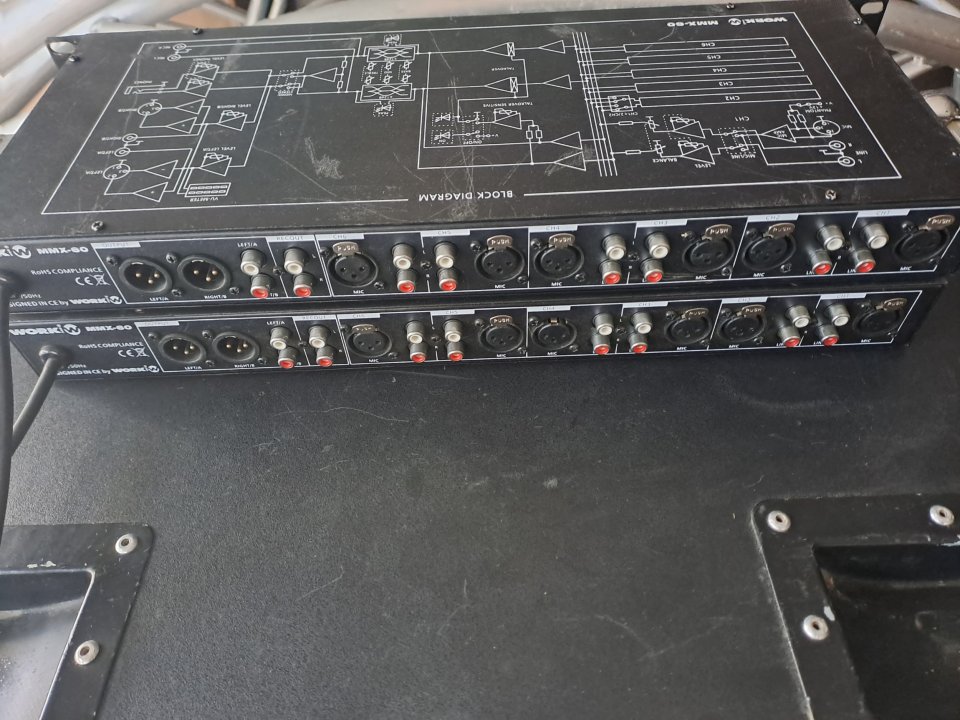 Lote Dos Mesa De Mezclas Work MMX 60 Formato Rack (Necesita Repaso)