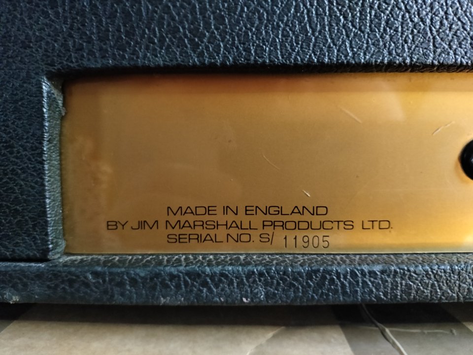 1968 Marshall JMP 50 Plexi 1987 Small Box