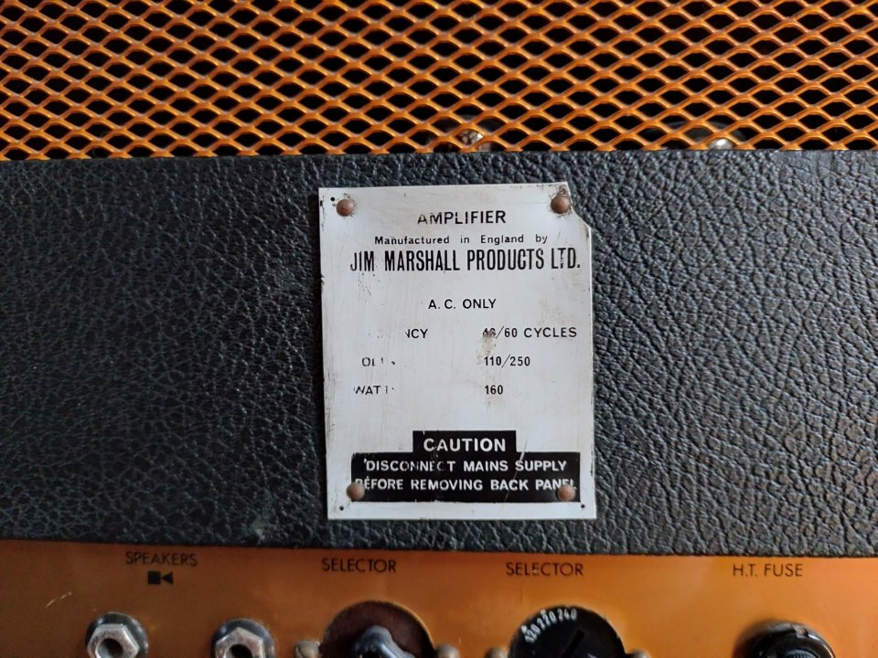 1968 Marshall JMP 50 Plexi 1987 Small Box