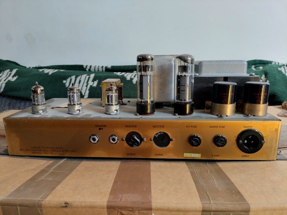 1968 Marshall JMP 50 Plexi 1987 Small Box