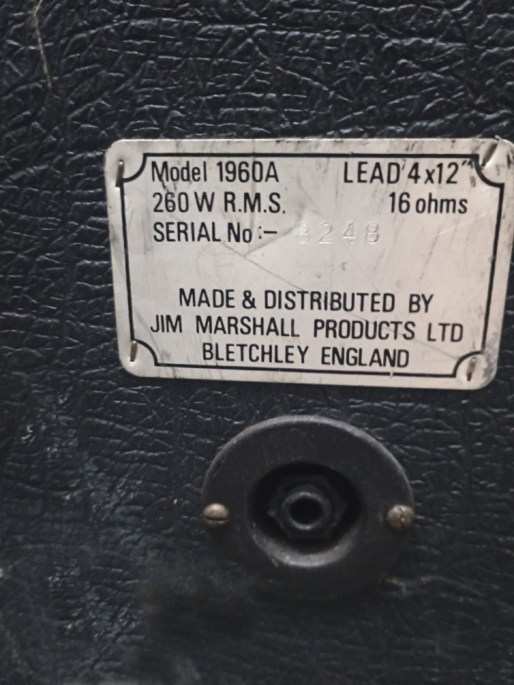 Vintage Marshall JCM800 Lead Series 1960A model (1981)