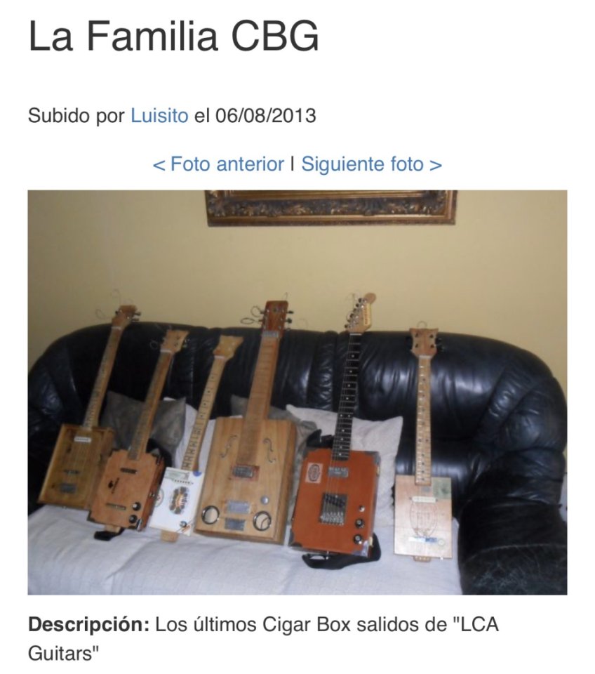 LCA Guitars, cigar box lap steel por bigsby B12 plateado original o Duesenberg.