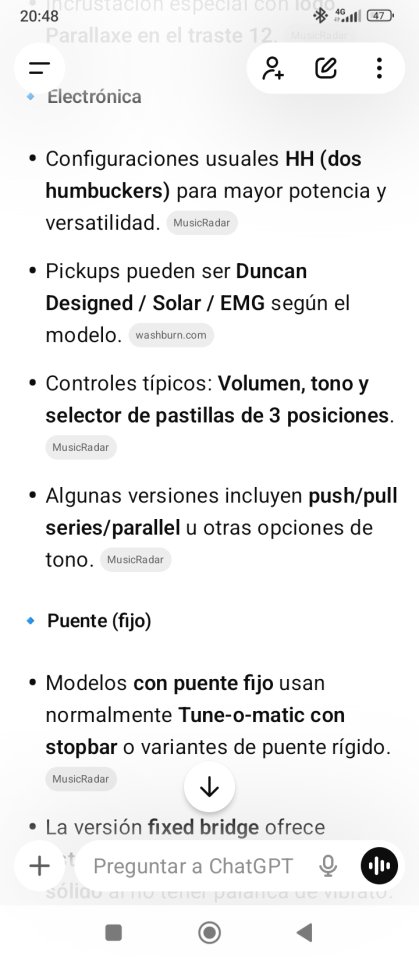 Washburn parallaxe negra