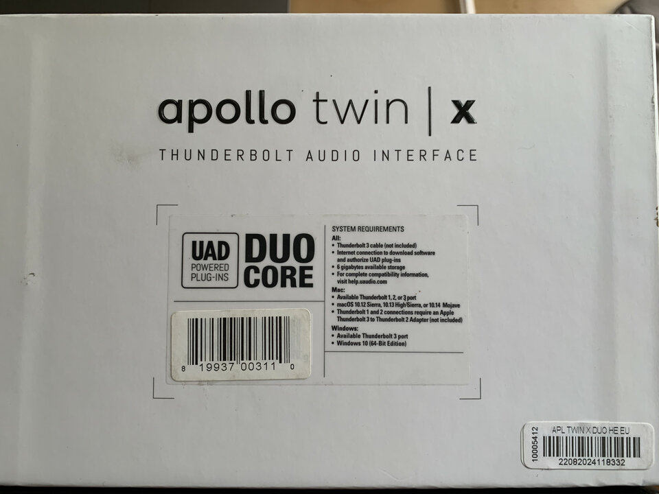 UA Apollo Twin X DUO HE +UAD Plugins Neve 1073, AutoTune, Helios Type 69... de segunda mano · Foto 6 de 7 · A Coruña · 1166 €