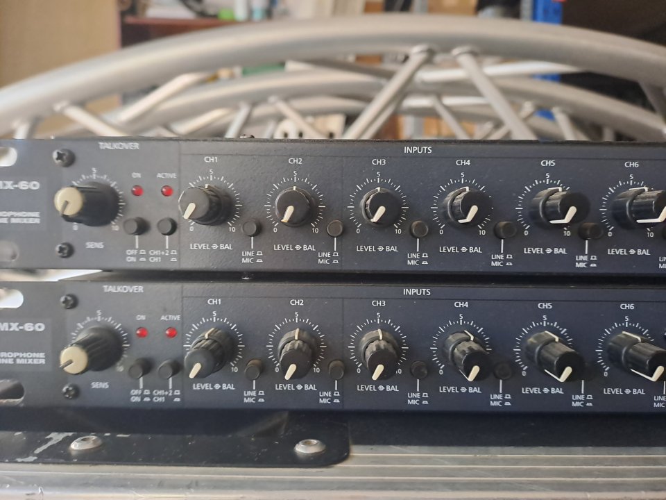 Lote Dos Mesa De Mezclas Work MMX 60 Formato Rack (Necesita Repaso)