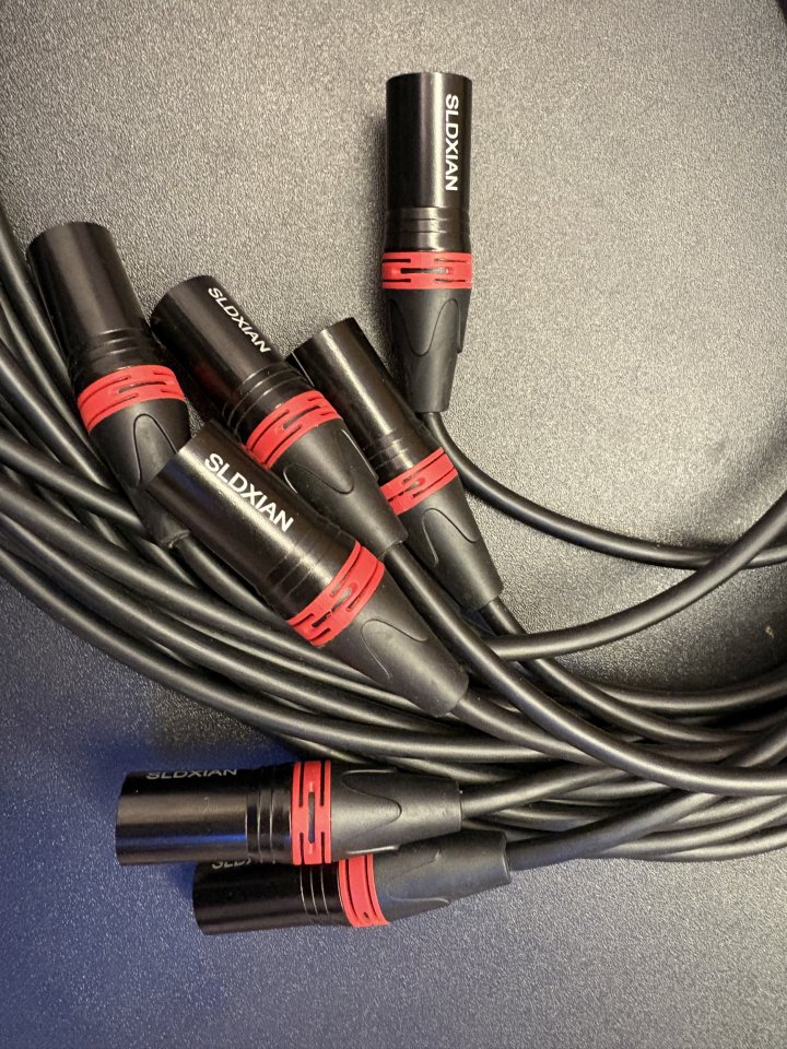 8 cables TRS-XLR Macho 2m