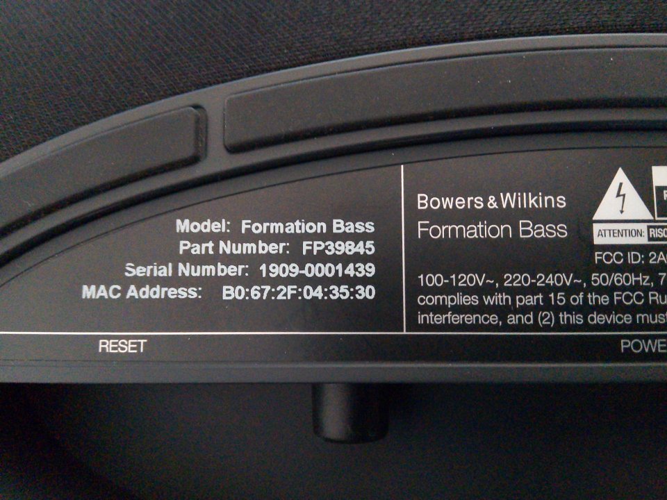 Bowers & Wilkins Formation Bass - Subwoofer Activo (Garantía 3 años)