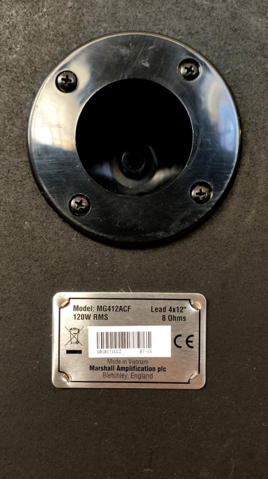 Pantalla Marshall 412 con Celestion