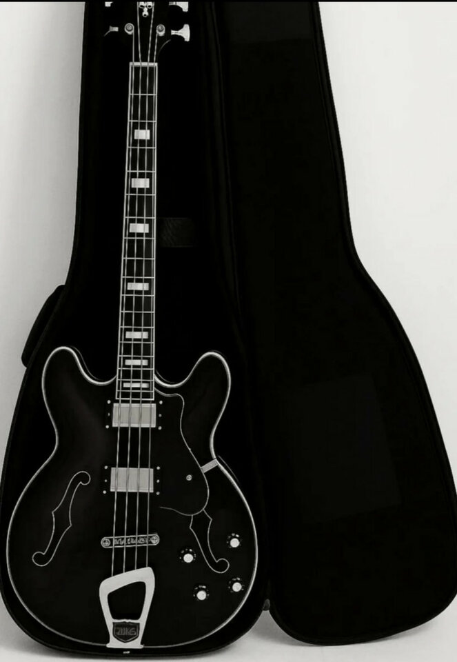 Bajo Hagstrom Viking negro, escala corta
