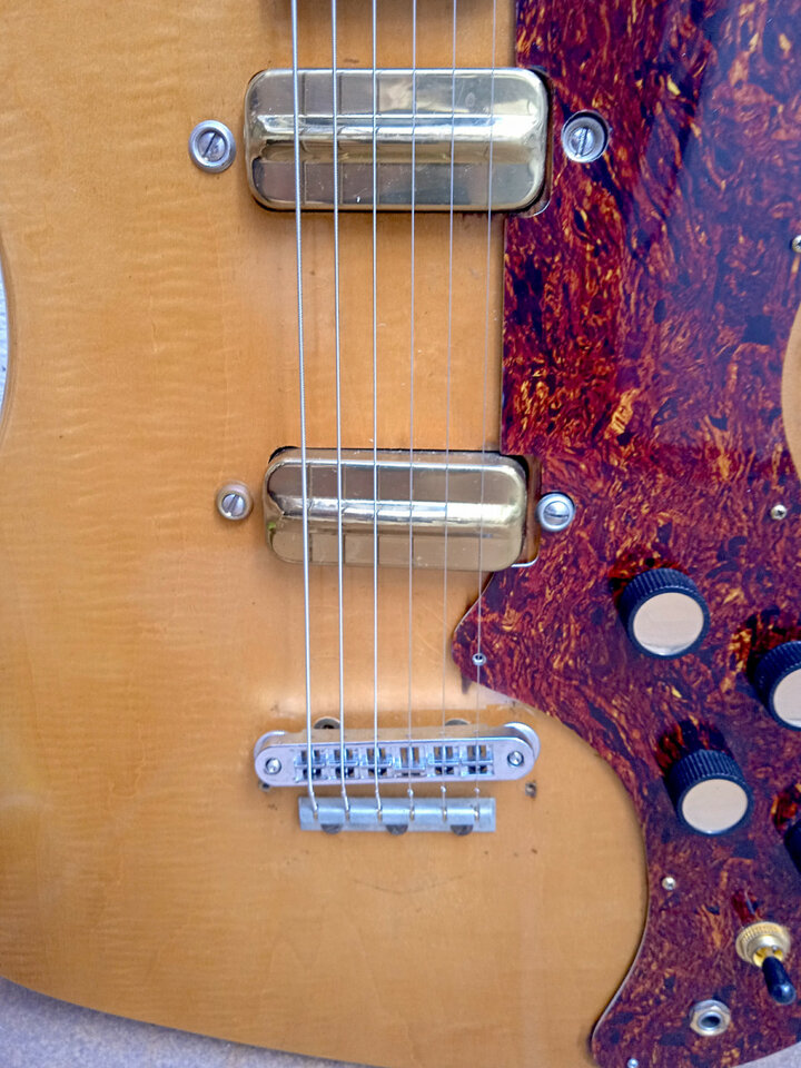 Kay K-300, fabricada en Chicago en 1964, diapasón en Brazilian RW