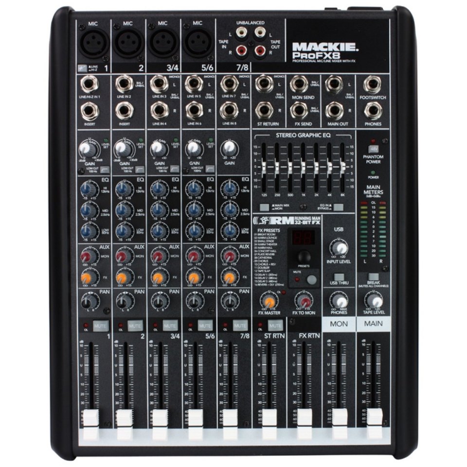 Mesa de mezclas Mackie Pro8 FX de segunda mano · Foto 1 de 3 · Barcelona · 150 €