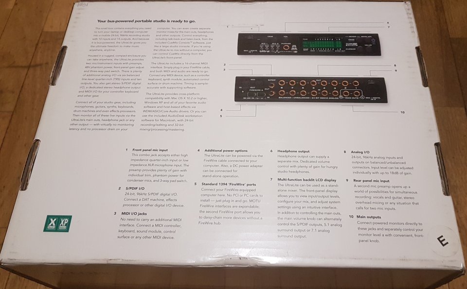 Tarjeta de sonido Motu UltraLite