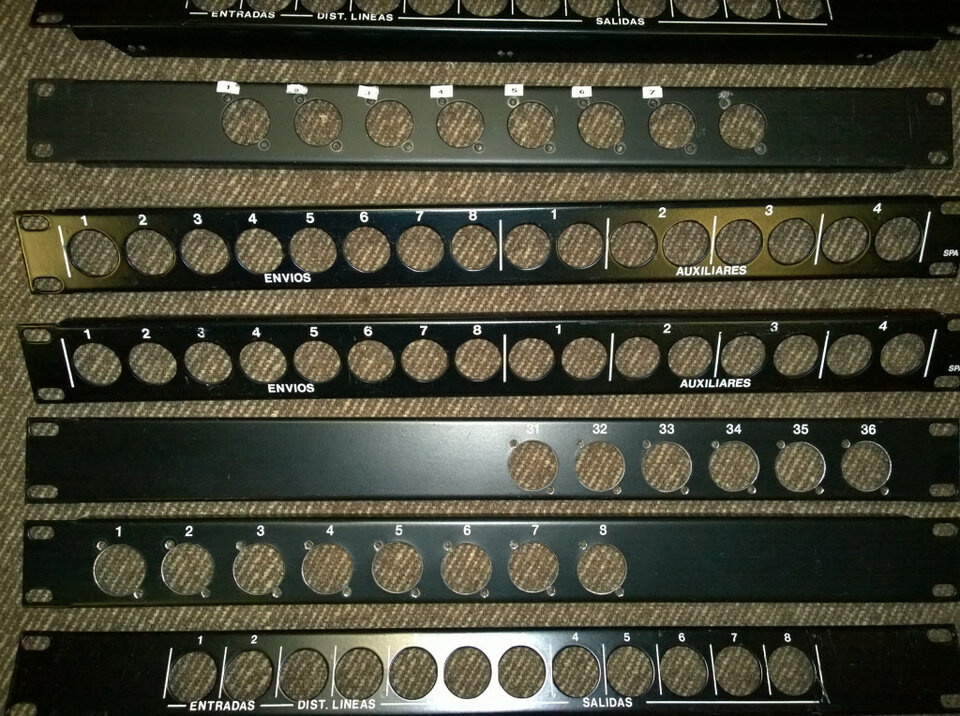 Panel para rack XLR 1U