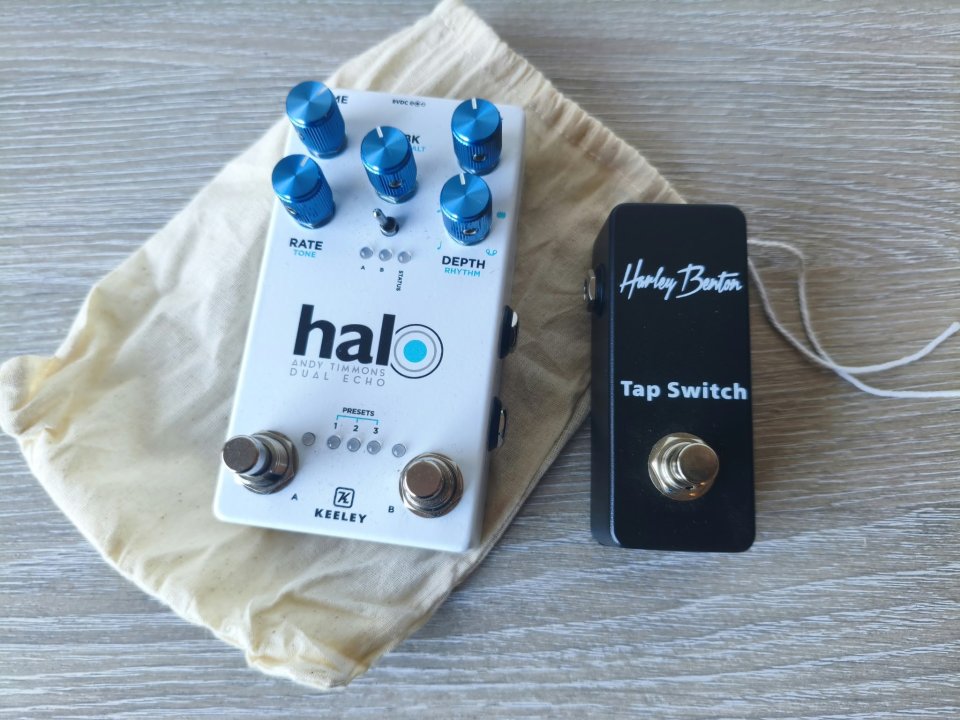 [VENTA] Keeley Halo Andy Timmons Dual Delay (Limited White) + Tap Switch de segunda mano · Foto 2 de 6 · Pontevedra · 240 €