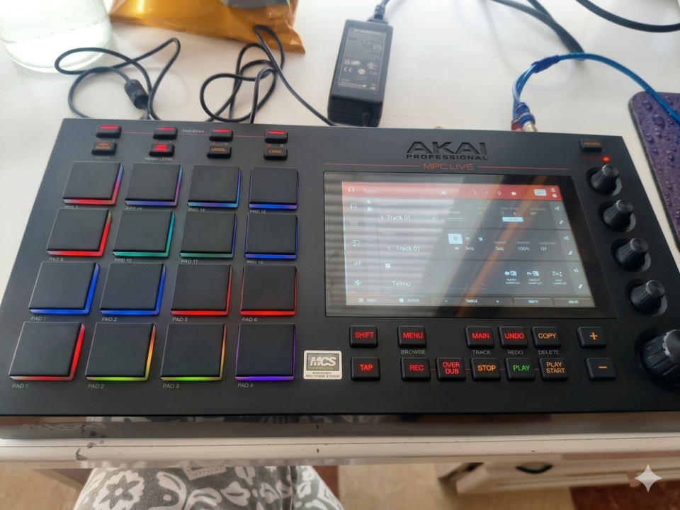 Akai MPC Live (v1) - Estado de RE-ESTRENO (Aún con film en pantalla)