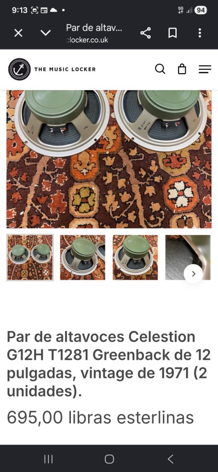Celestion G12H30 T1281 Reservados de segunda mano · Foto 8 de 10 · Burgos · 600 €
