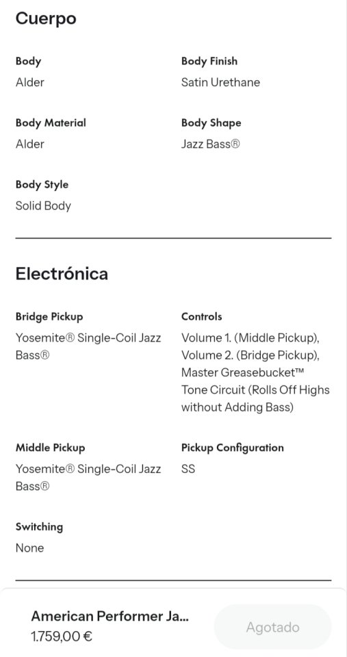Fender American Performer Jazz Bass de segunda mano · Foto 8 de 10 · Barcelona · 1100 €