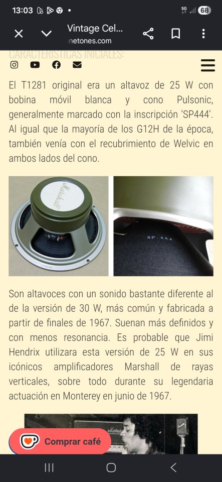 Celestion G12H30 T1281 Reservados de segunda mano · Foto 9 de 10 · Burgos · 600 €