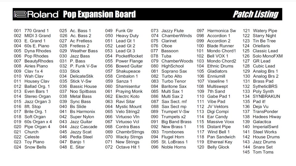 Tarjetas expansion SR-JV80-XX
