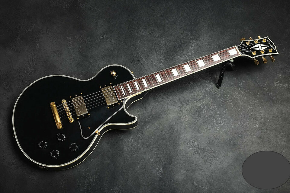 Cambio Epiphone Les Paul Custom japonesa con pala Gibson. Black beauty
