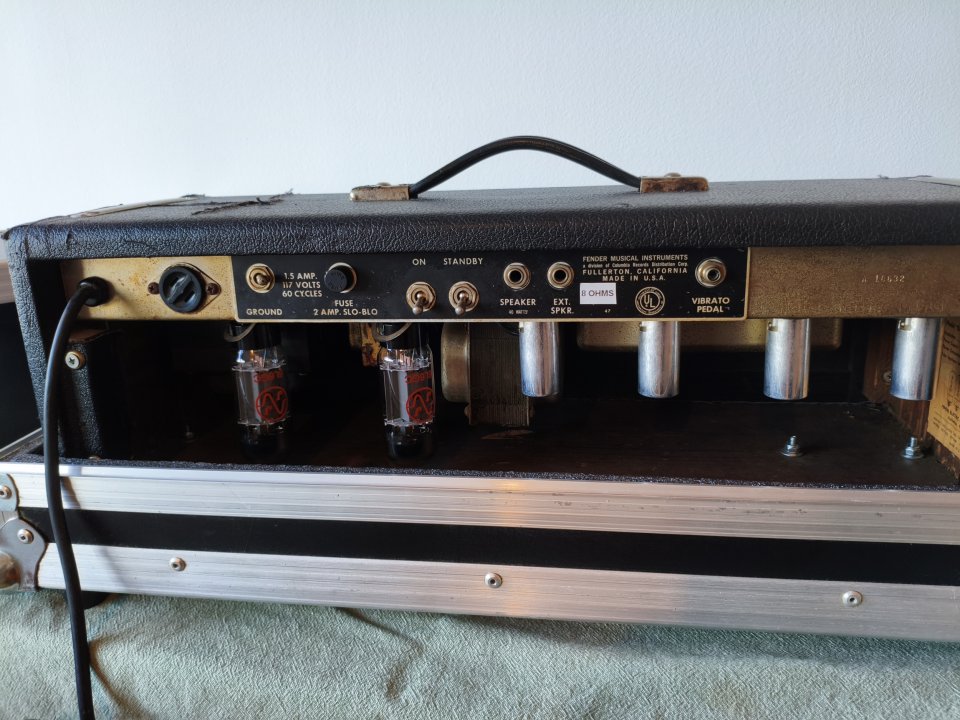 Fender Bandmaster Blackface 1965 (AB763) + Flight Case + Step-down