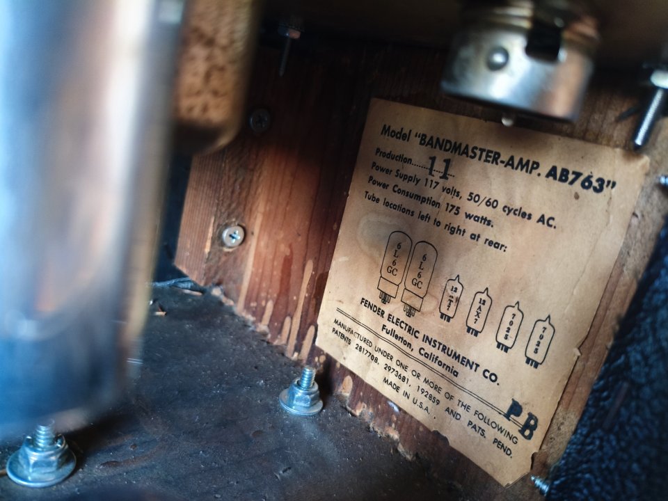 Fender Bandmaster Blackface 1965 (AB763) + Flight Case + Step-down