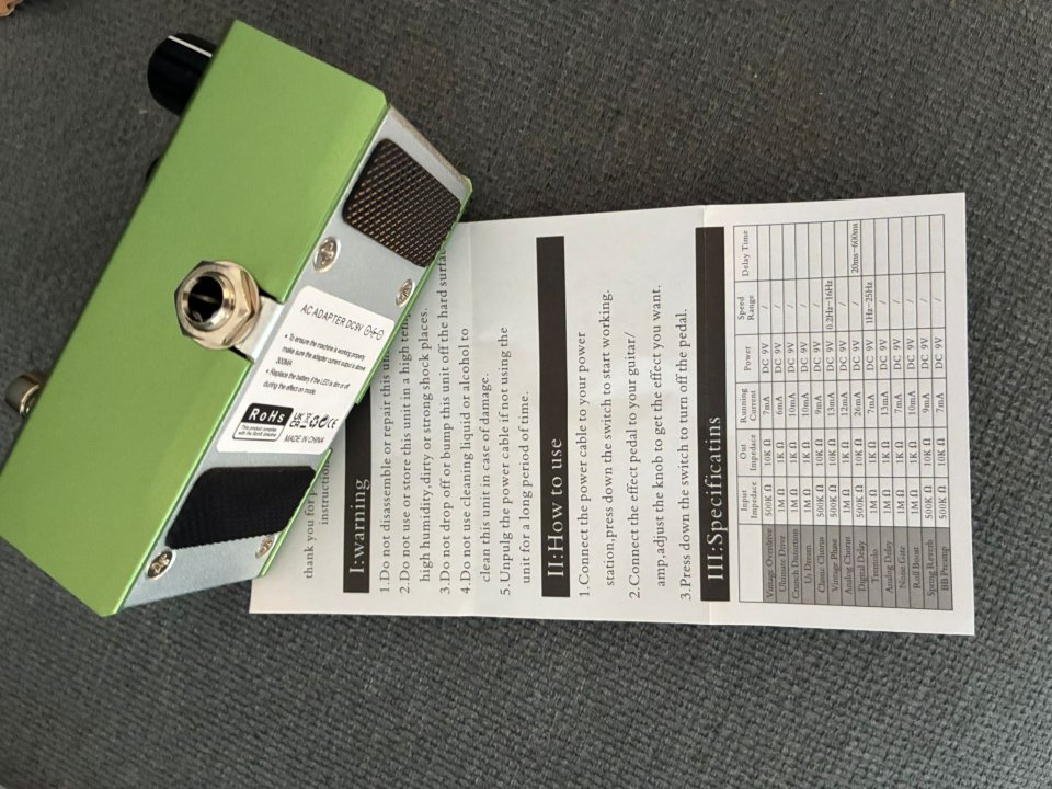 Pedal guitarra overdrive