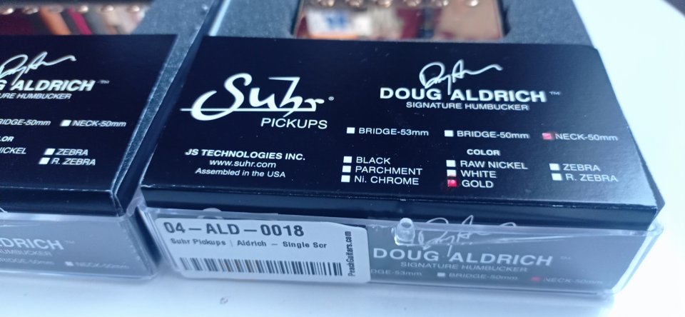 Juego pastillas Suhr Doug Aldrich GOLD como nuevas