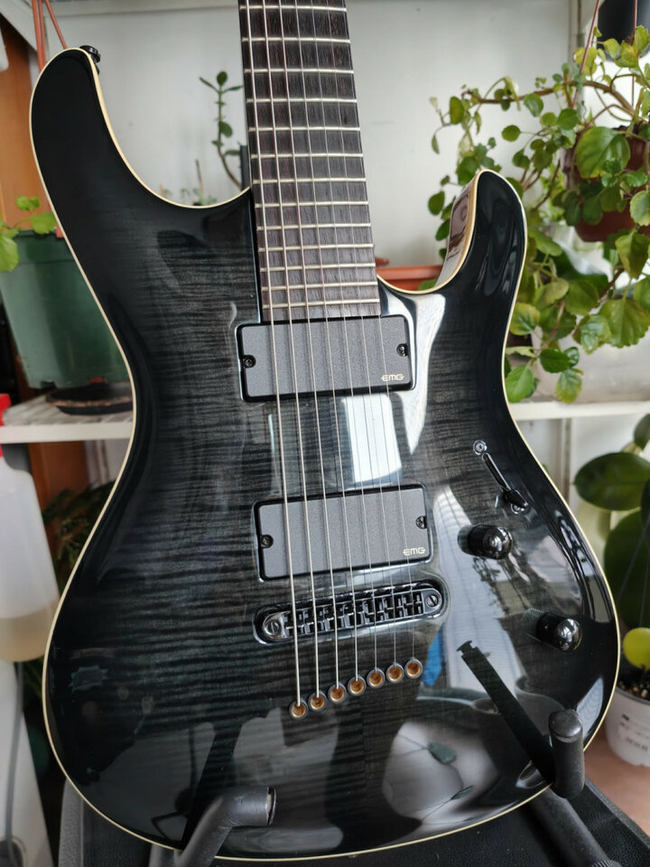 MAYONES Setius 7 cuerdas GTM Trans Black