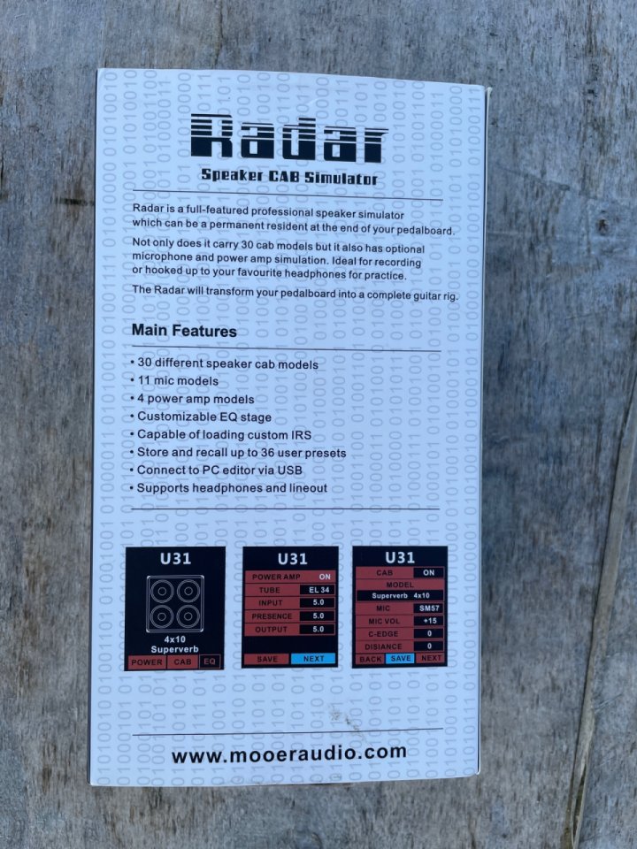 Mooer Radar - Simulador de Pantallas IR