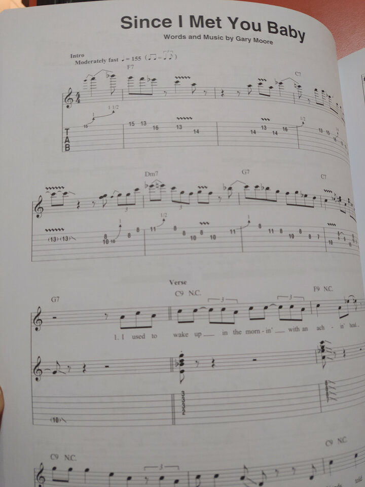 Tablatura Guitar Play-Along Gary Moore