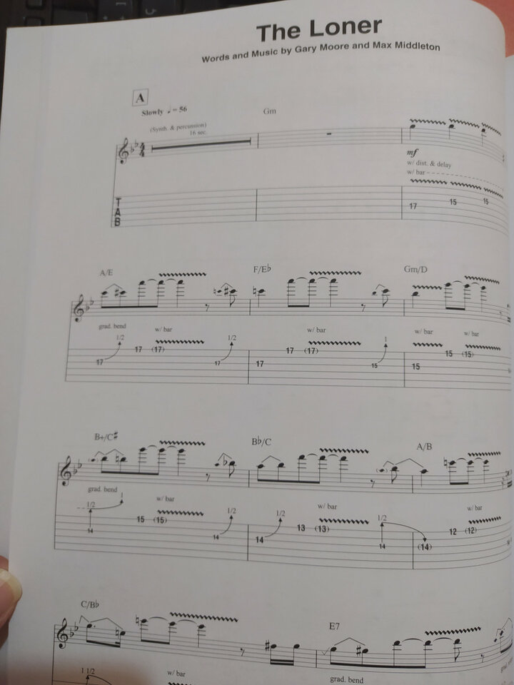 Tablatura Guitar Play-Along Gary Moore