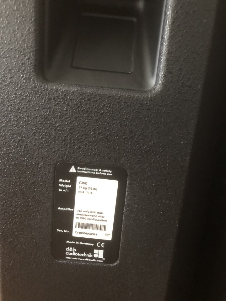d&b audiotechnik Ci60 + E-PAC de segunda mano · Foto 4 de 6 · Madrid · 2300 €