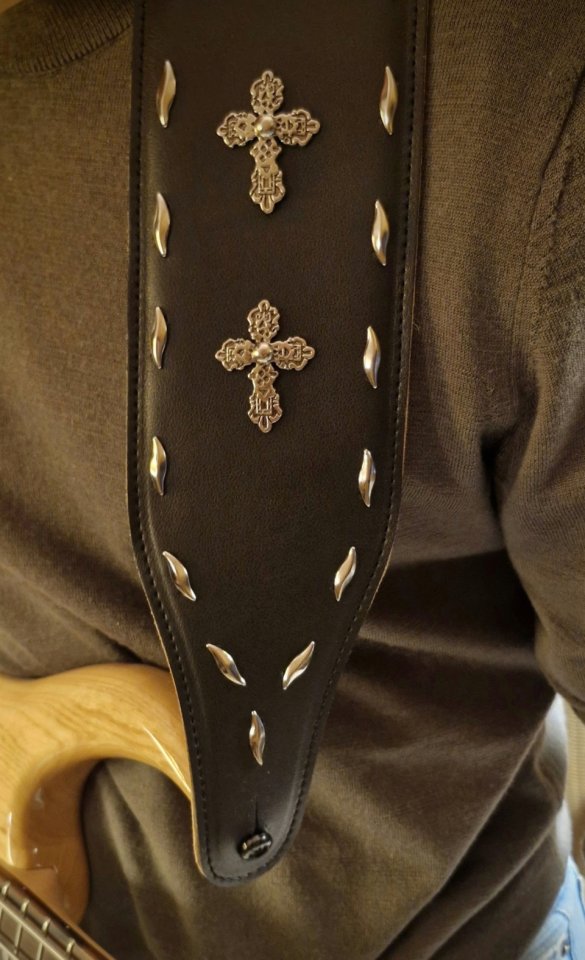 Correa Guitarra/Bajo Gothic Cross 10 cm