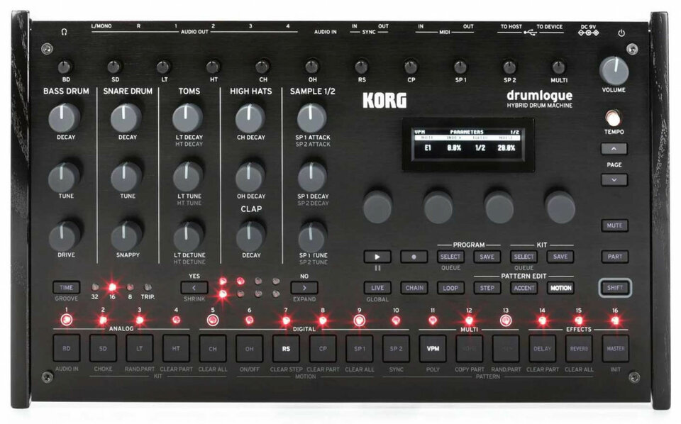 Sequential Prophet 10 Module, Prophet REV2-8 Module, Pro 3, Elektron Digitakt, Erica Synths HEXDRUM, V Collection 11