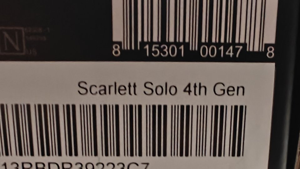 Focusrite Scarlett solo 4th GEN