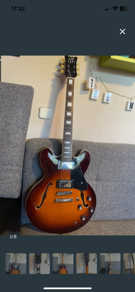 Guitarra Semi-Hollow CUSTOM 77 Needles & Pins de segunda mano · Foto 1 de 9 · Madrid · 990 €