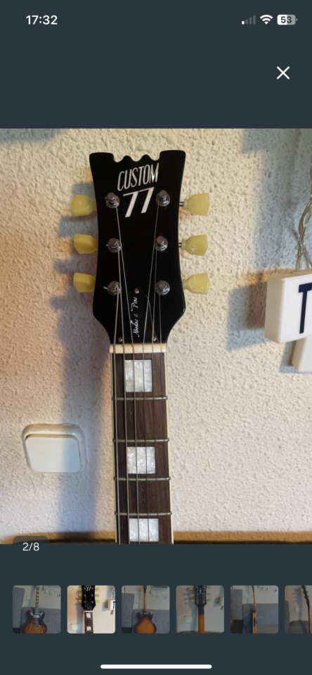 Guitarra Semi-Hollow CUSTOM 77 Needles & Pins de segunda mano · Foto 2 de 9 · Madrid · 990 €
