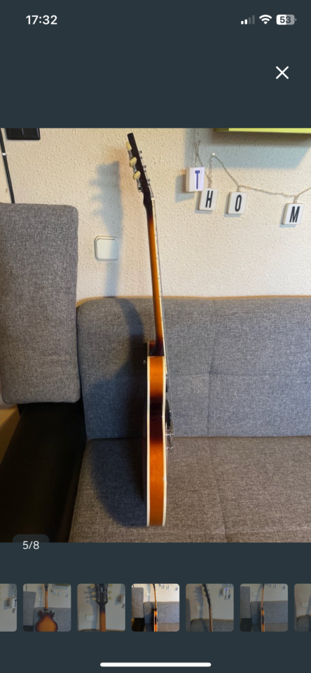 Guitarra Semi-Hollow CUSTOM 77 Needles & Pins de segunda mano · Foto 5 de 9 · Madrid · 990 €