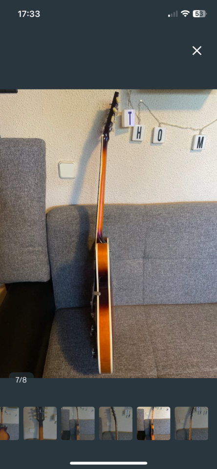Guitarra Semi-Hollow CUSTOM 77 Needles & Pins de segunda mano · Foto 7 de 9 · Madrid · 990 €