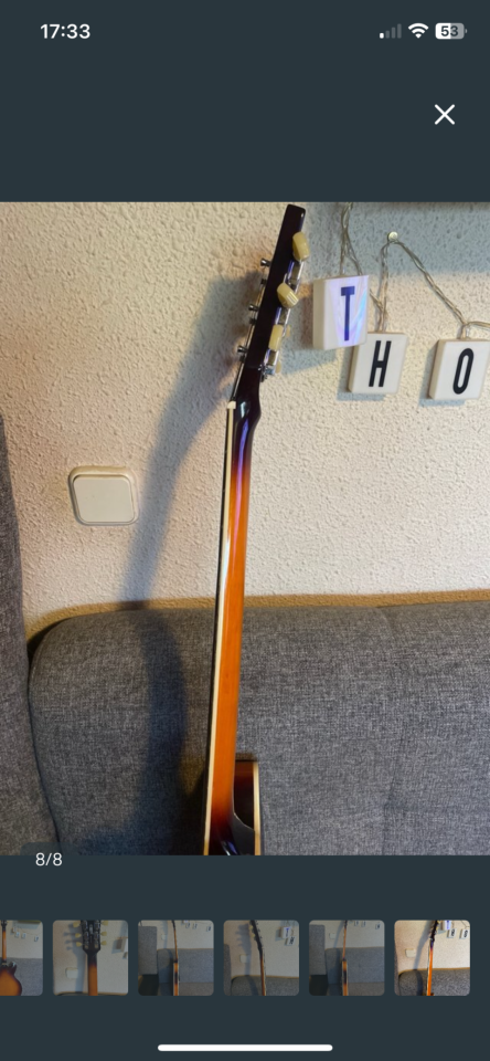 Guitarra Semi-Hollow CUSTOM 77 Needles & Pins de segunda mano · Foto 8 de 9 · Madrid · 990 €