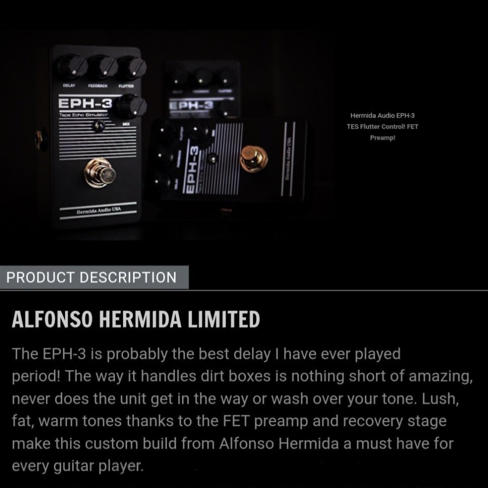 Lovepedal Hermida EPH 3, Tape Echo Simulator: Delay